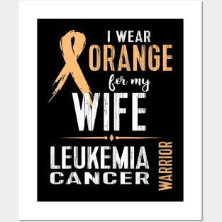 Leukemia Cancer Awareness T Shirt Wife Warrior Ribbon Posters and Art